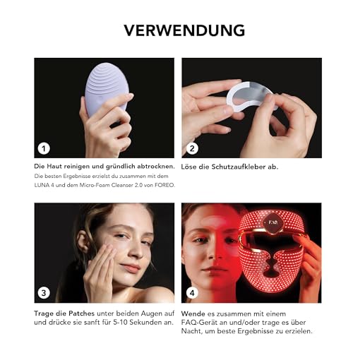 FAQ Microneedling Augenpads gegen Falten & Augenringe mit Hyaluronsäure - Sofortige nicht invasive Ergebnisse - Perfekt für unterwegs - 3×2 Stk.