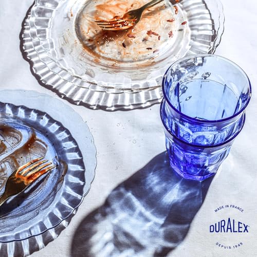 Duralex® Le Picardie® Set mit 18 Gläsern, Marineblau, 25 cl, 31 cl und 36 cl – Wasserglas, Saft, Soda und Cocktail – Hartglas… – Ansicht 5