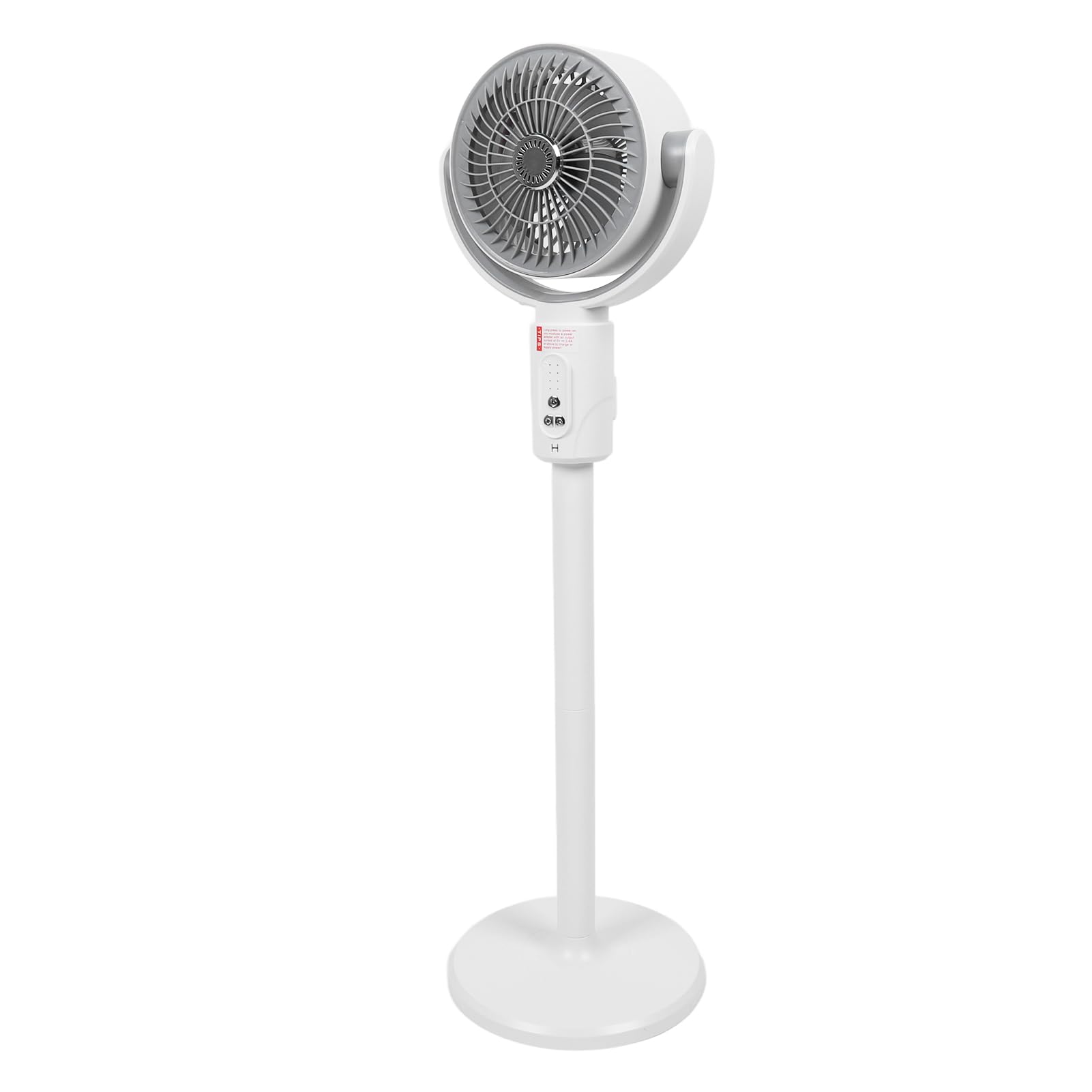 Haofy Adjustable Height Standing Fan with Remote Control, Quiet 4 Wind Speed 8h Timer Air Circulating Floor Desk Oscillating Fan, Ideal Cooling for Bedroom, Office, Living Room
