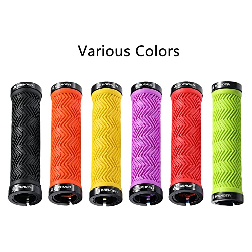 Boenoea Mountain Bike Handlebar Grips Lock On,Anti-Slip Shock Absorbing Bicycle Grips 130Mm For Mountain Bike Downhill Mtb #TOP1