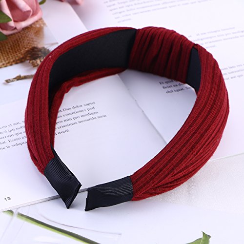 Frcolor Bandanas rígidas, largas e simples, com nó, diadema para mulheres e meninas, 6 peças