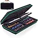 SIQUK Dice Case DND Dice Box Dice Storage Case Dice Organizer Holder with Handle Removable Slotted Tray Holds 8 Sets DND Dice for Dungeons & Dragons and Other RPG Table Games, Green