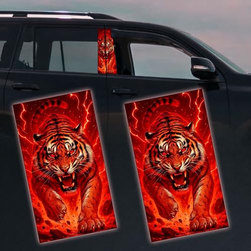 Image of Premium Car Pillar Self-Adhesive Printed Vinyl Sticker, Cool Boy Design, Vehicle Exterior Decor DIY Decal Accessory (G)