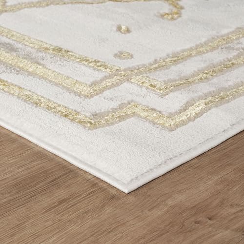 Tapete rectangular GLORY RUGS 8x10 crema moderno miniatura 6