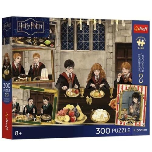 Trefl - Harry Potter, Expecto Patronum - 300 Pièces - Puzzle de héros coloré, fusionner avec Vous-même, Poster à Collectionner Inclus, Divertissement créatif, Amusement pour Les Enfants à partir de 8