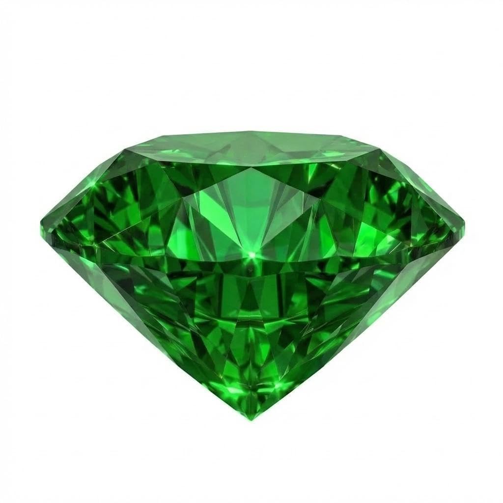 0,5–4 Karat Laborgezüchteter Smaragd Loser Edelstein, Rundschliff, VVS Klarheit, Grüner Stein für Ring, Anhänger, Ohrringe, Schmuckherstellung und Geschenk