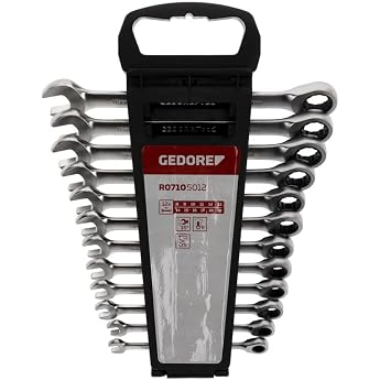 Gedore R07105012 Ring Ratchet Spanner Set Metric