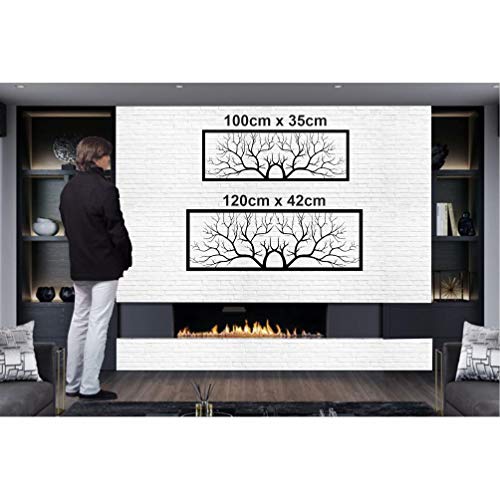 DEKADRON Metal Wall Decor, Tree Wall Art, Branch Decoration for Home Living Room (39" W x 14" H / 100x35cm) - Image 3