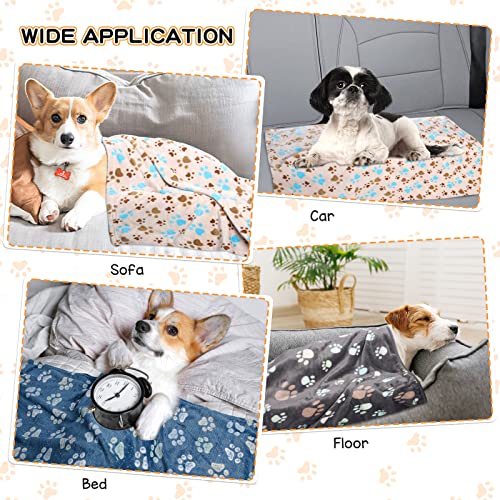 Rezutan 1 Pack 3 Blankets for Dogs, Dog Blanket for Large & Medium Pet Cat, Premium Soft Fluffy Suitable for Dog Kennels & Beds, Sofas, Gifts Puppy Essentials, 41x31inch, Gray/Blue/Beige - Image 7