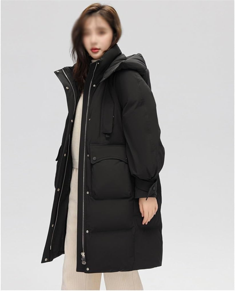 Women's Fall And Winter Down Jacket Parker Silhouette Macramé Long Section