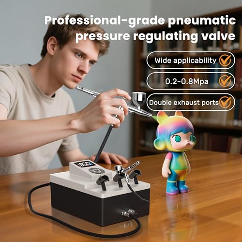 Colima Professional Airbrush Compressor – 85 PSI High-Performance, Ultra-Quiet, with Precision Pressure Control – Ideal for High-End Airbrushes - Image 6