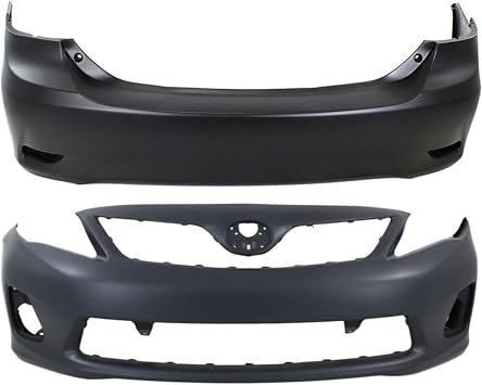 5211903901 5215902977 Set of 2 Bumper Covers Fascias Front & Rear Pair TO1100287,16583817,TO1000372,5211903901,5215902977 Benchmark Design and Easy Install fit