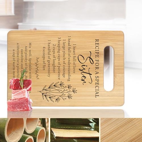 Tabla de cortar rectangular de bambú con mango integrado miniatura 5