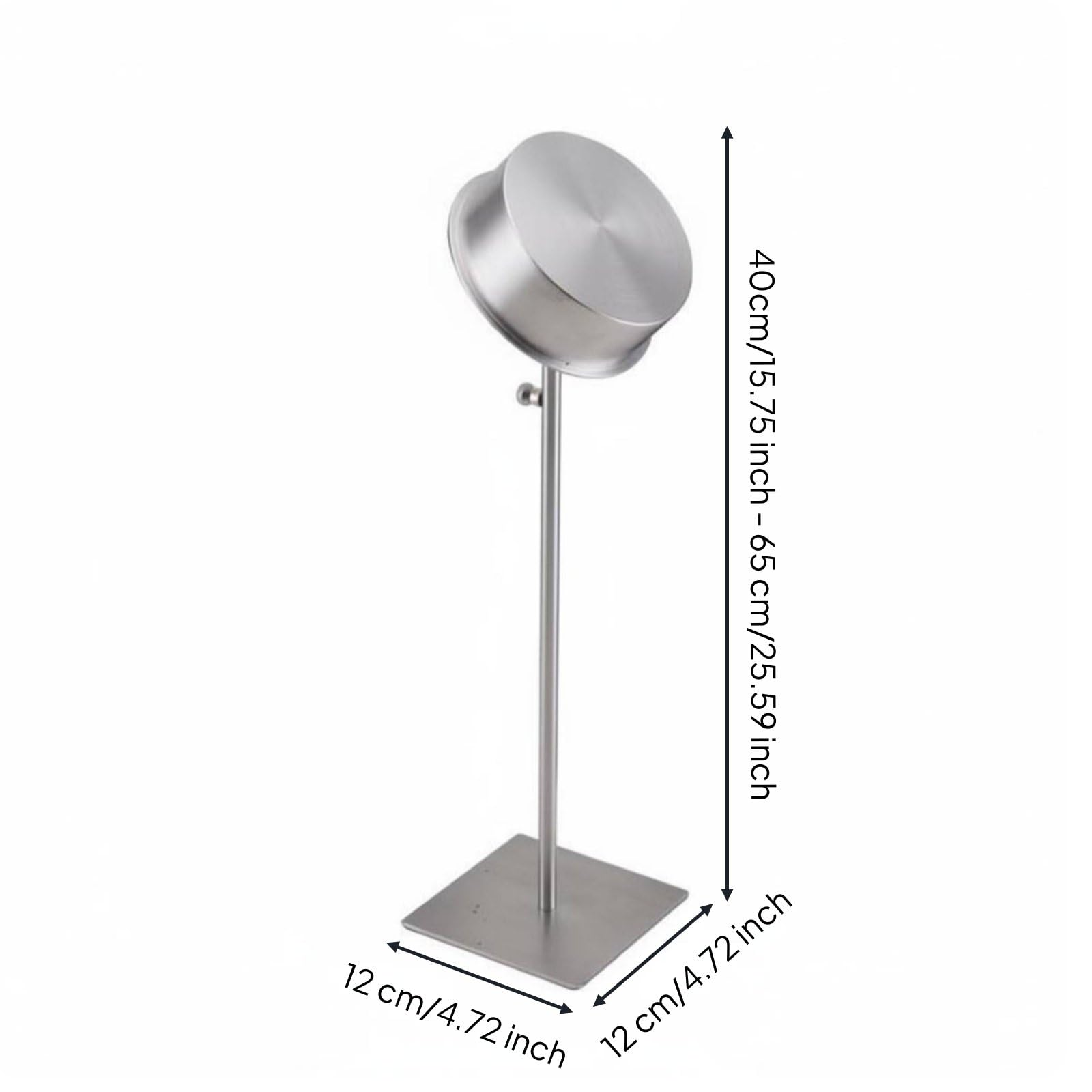 Krawattenständer Krawattenhalter Aussteller Präsentationsständer Halterung aus Edelstahl Und Holz mit Verstellbarer Höhe 40cm Bis 65cm für Boutique, Silber
