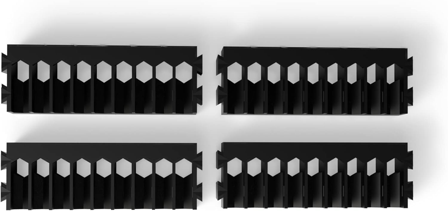 Set of 4 Bit Holders Compatible with Dewalt Tough Case - Made in USA (Standard, 4, Piece)