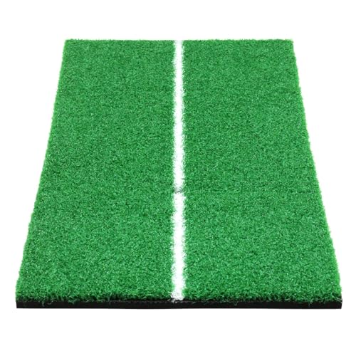 GolfStyle ゴルフマット 白線 ゴルフ 練習 マット 素振り 軌道確認 ドライバー スイング パター 練習器具 室内 屋外 人工芝 SBR 30×60cm 単品