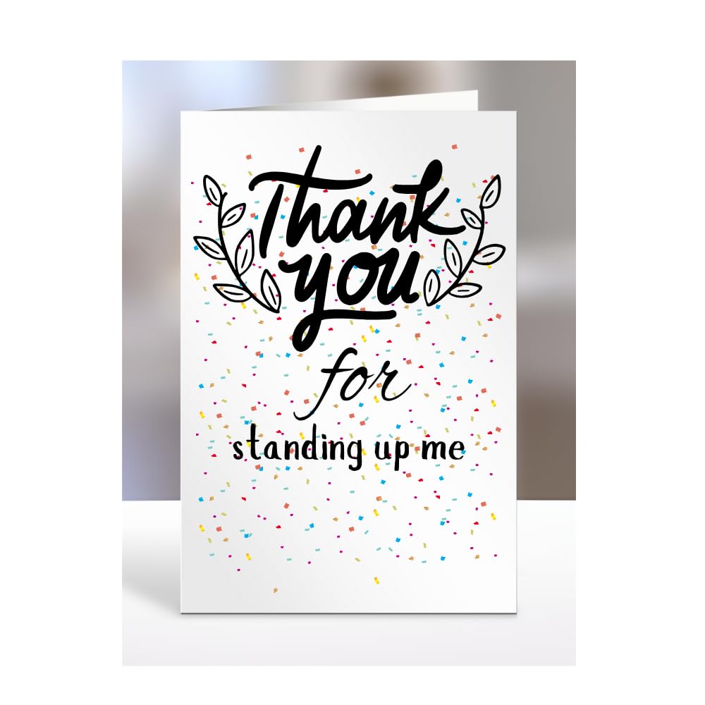 Thank you Card, For standing up me, Birthday Gifts for Men, Women, Colleagues, Boss, Dad, Mum, Best Friend, Presents for Christmas, A5-173_70