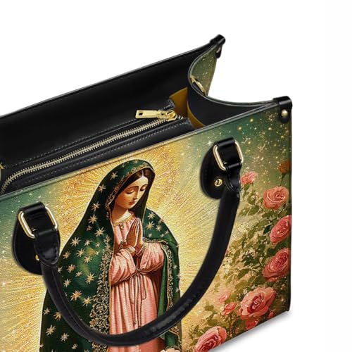 Bolso de cuero Virgen María para mujer estilo vintage miniatura 7