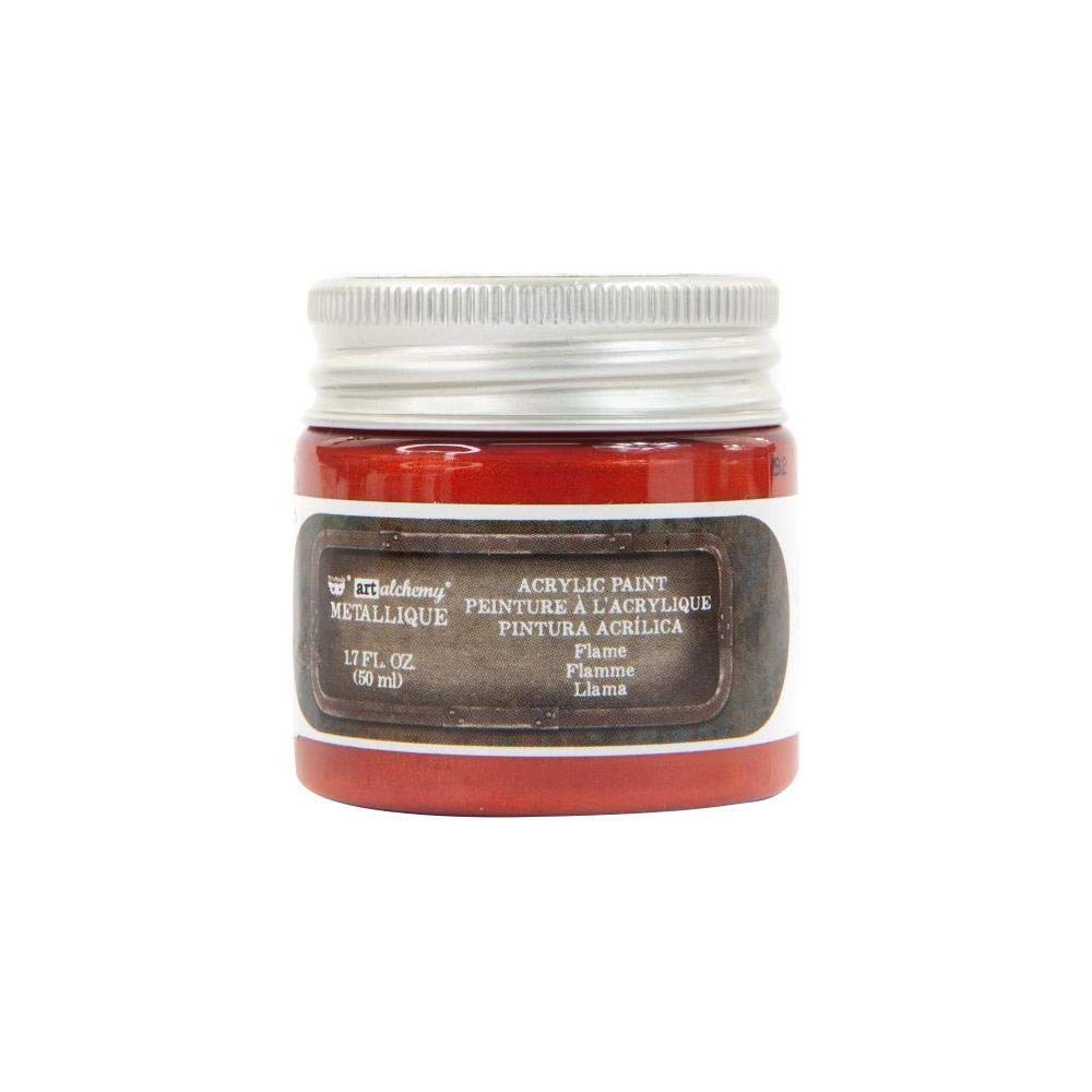 Prima Marketing Finnabair Art Alchemy Metallique Acrylic Paint 1.7oz-Flame