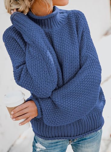 Image of Dokotoo Womens Winter Fall Turtleneck Cable Knit Chunky Sweaters Pullover