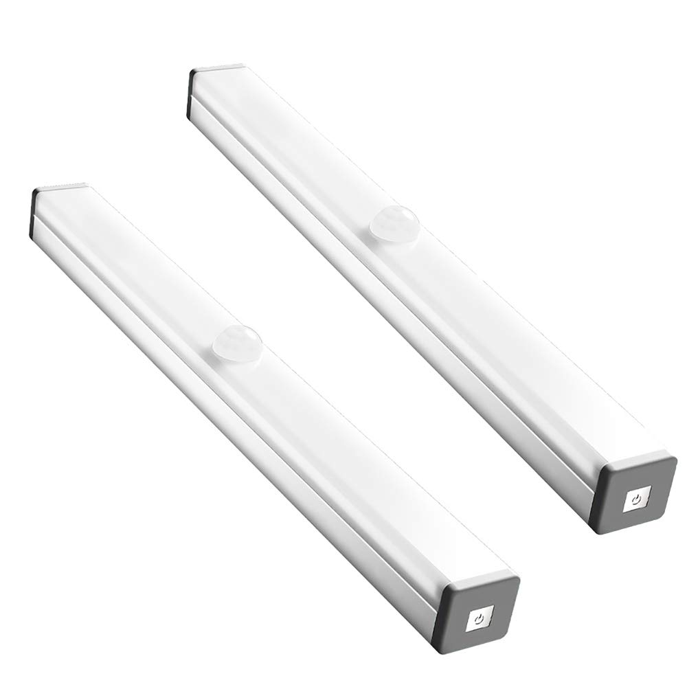 La luz del Sensor, Armario de luz, LED portátil Noche la luz, Debajo del gabinete, Blanco cálido, Seguro Recargable Luces Wireless Stick-On, magnético, 2-Pack,White Light,5