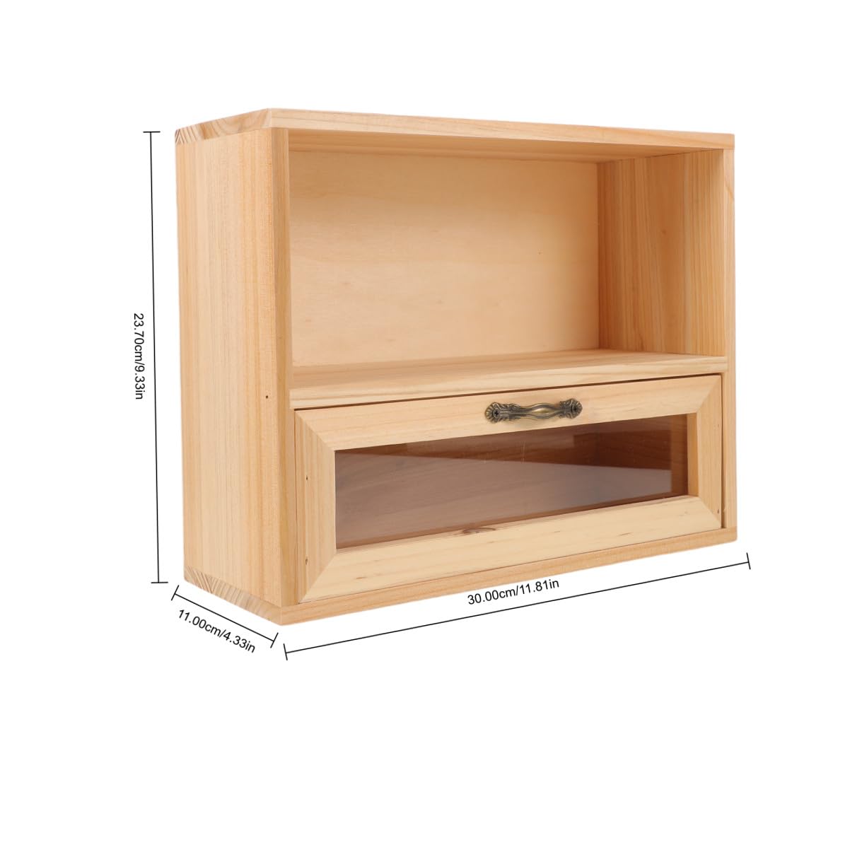 Holzschreibtisch mit Deckel, kleine Aufbewahrungsbox für Bürobedarf, stilvolles Schreibtischzubehör aus Holz, ideal für Zuhause und Büro