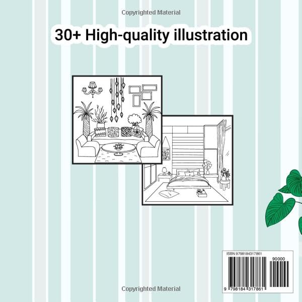 Minimalist Interior Design Coloring Book for Adults: Modern Home Decor Elegant Interior Spaces and Cozy Living Spaces for Creativity Mindfulness, and Artistic Inspiration image 3