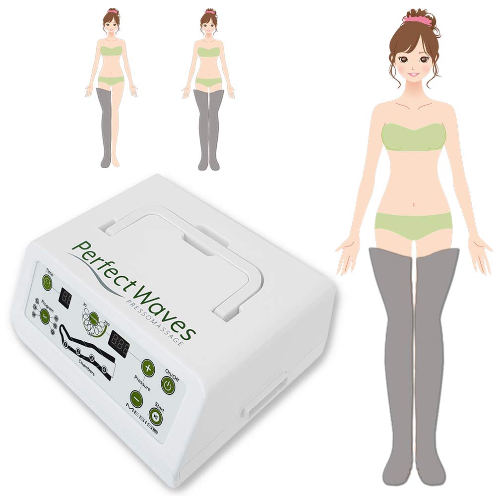 MESIS Pressoterapia Professionale e Per Casa Perfect Waves Pressomassage Basic (con 2 gambali) Pressoterapia Linfodrenaggio, Massaggio anti Cellulite Pressoterapia