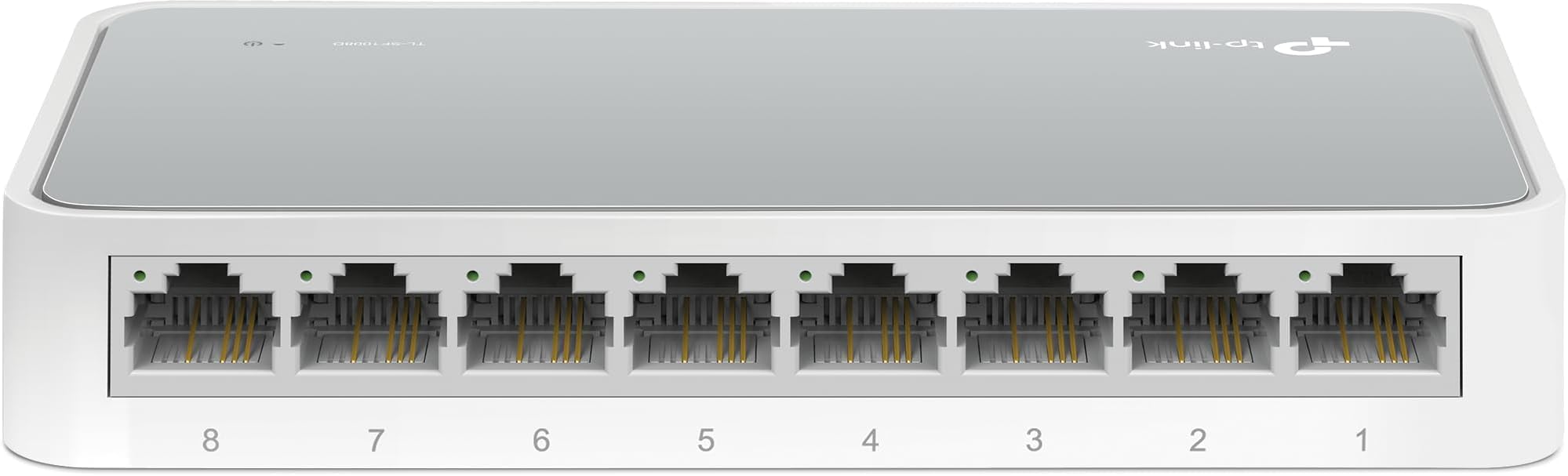 TP-Link TL-SF1008D 8-Port 10/100 Mbit/s Unmanaged Fast Ethernet Switch, Desktop-Splitter/Hub, Plug & Play, Lüfterlos und Leise, Desktop-Design, Grüne Technologie (Packung mit 5)