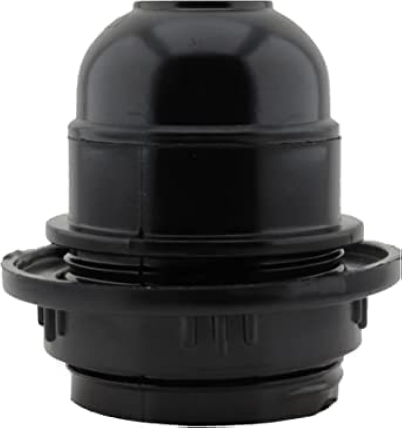 Reliable Electrical Plastic Lamp Bases Adapter E27/E26 4A Light Bulb Lamp Holder Pendant Screw Cap Socket Vintage Black 250V E27 Table Lamp Holder (4)