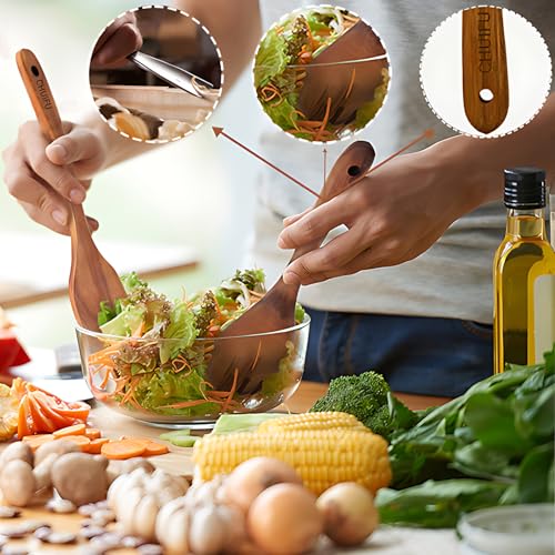 Utensilios de cocina de madera de 8 piezas: protege tus sartenes con elegancia 4
