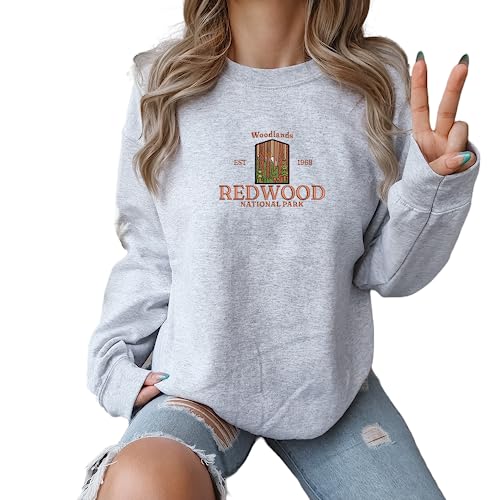 Embroidered Redwood National Park Sweatshirt, Personalised Tee Gift, Hoodie Embroidery, Natural Lover Gift, Present for Her2