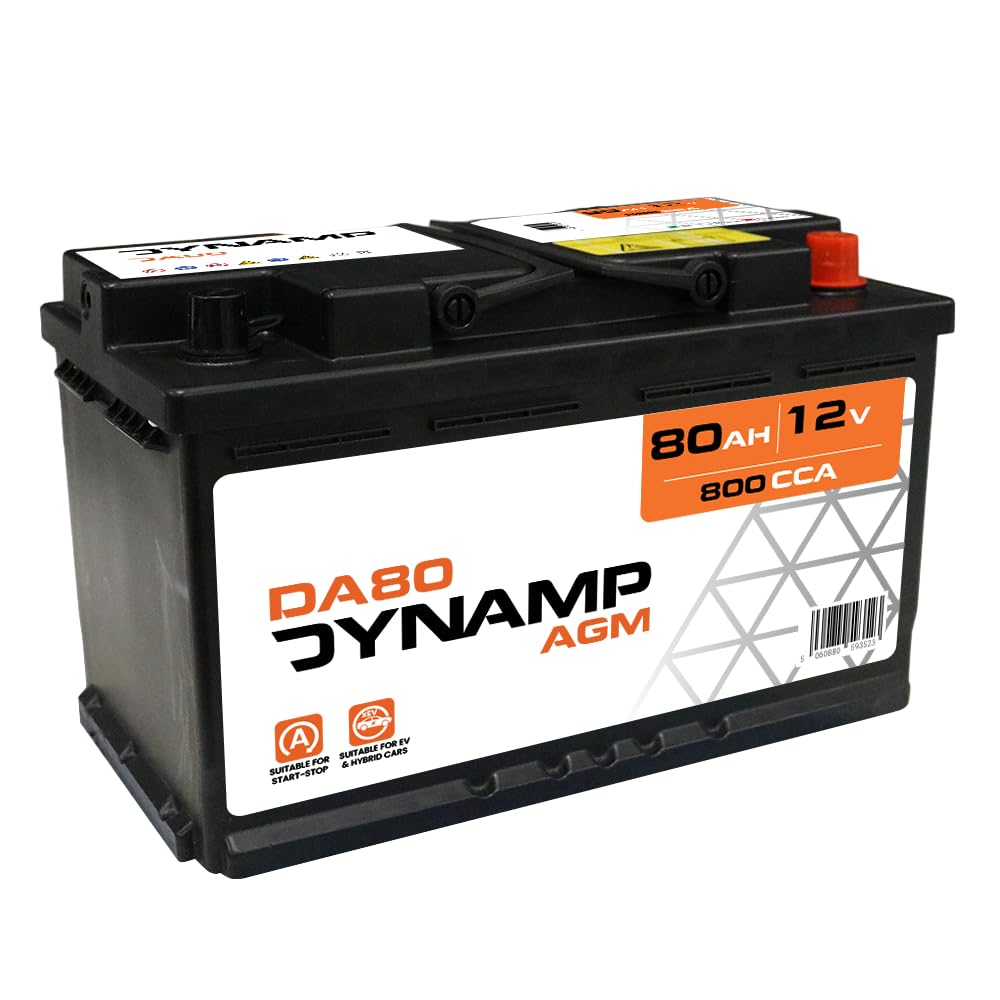 L4 AGM Batterie Dynamp DA80 AGM Stop-start 12V 80Ah 800CCA Batterie De Voiture