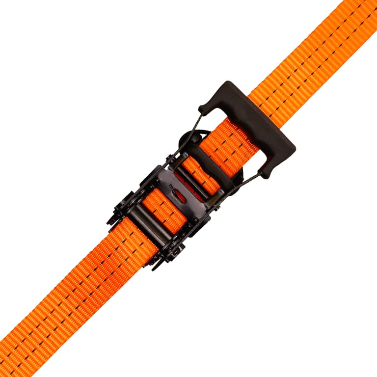 Kargo™ 6M Heavy Duty Ratchet Strap - 1,500kg Load Capacity, 35mm Polyester Webbing, EN12195-2 Certified, Rubber-Coated Claw Hooks - Image 2