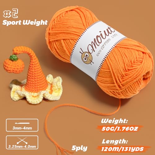 Image of 3 Pack Cotton Yarn for Crocheting, Baby Yarn for Crocheting Soft, 393yds / 5.29oz Fluffy Amigurumi Crochet Yarn, 5 Ply 100% Milk Cotton Yarn for Puzzle、Socks、Clothes(3 Khaki)