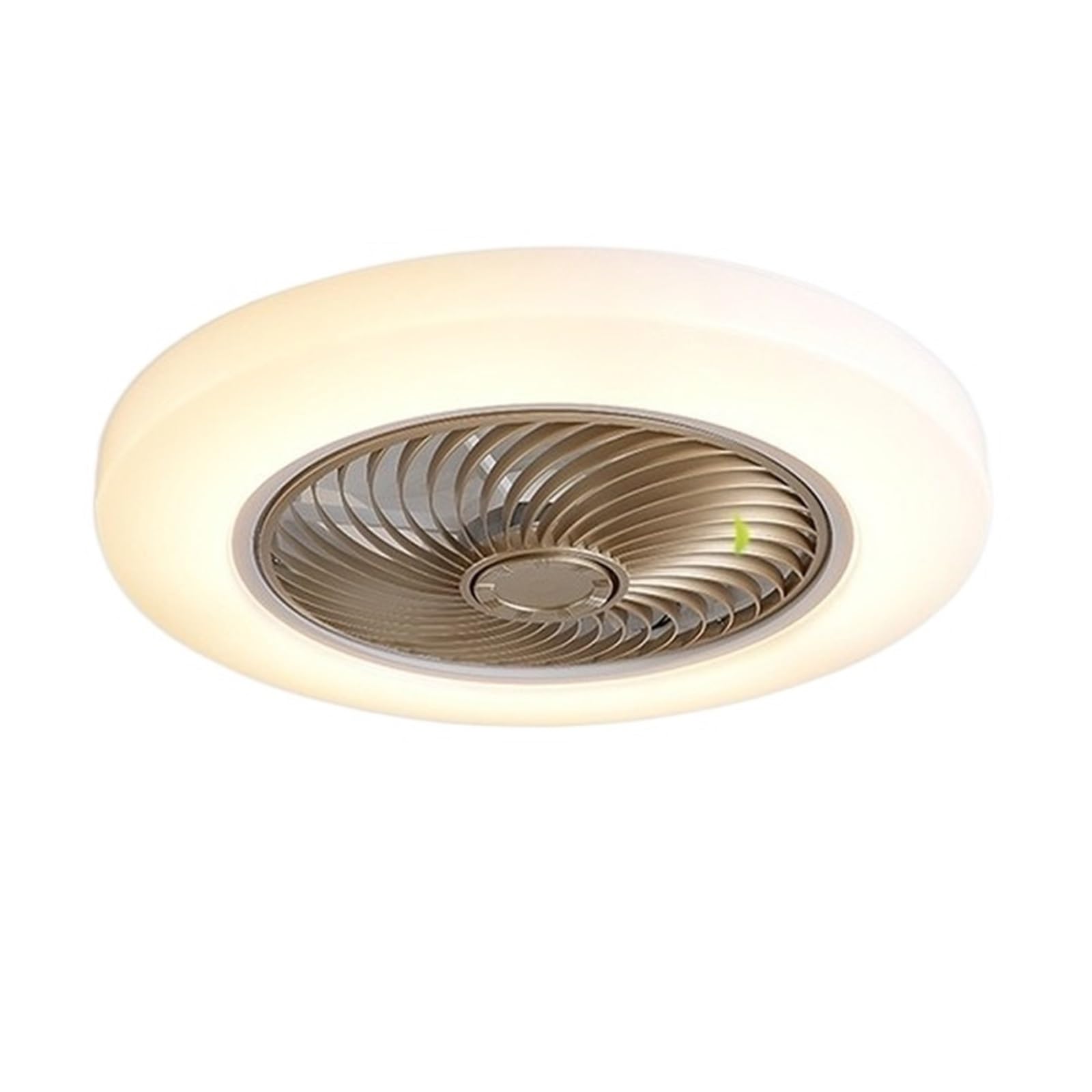 TRDEWR Remote Control Ceiling Fan Lights Bedroom Ventilator Lamp Bladeless Fans Air Invisible Blades Retractable Silent Kids Room Light Good Light and Shadow Effects(Gold,Remote dimmable)