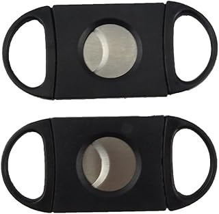 Honbay Cigar Cutter, Guillotine Cutter - Double Blade - Plastic, Guillotine Scissors, Easy to Cut for All Size Cigars , Sharp Enough to Cut More Pillars, 2Pcs