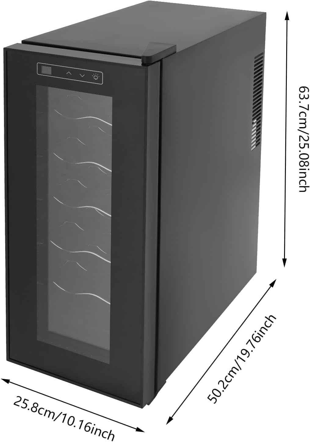 12 Bottle Compressor Wine Fridge, Intelligent Wines Cooler Refrigerator Freestanding Wine Cellars Beverage Chiller with Dual Tempered Glass Doors for Home Office Bar Clubs