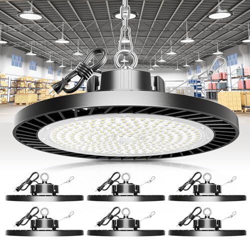 ELEKICO 300W UFO Led High Bay Light| 5000K 45000LM High Bay Led Shop Lights with 5ft Cable Hanging...