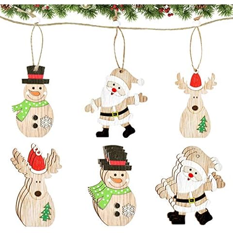 KATELUO 9 Piezas Colgante Navideño de Madera Cover