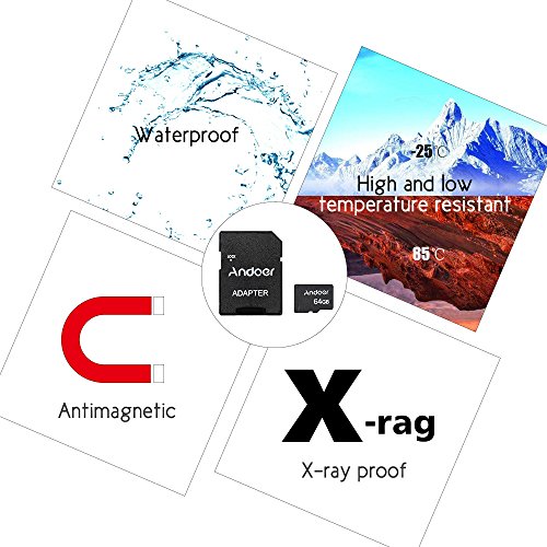 Mainstayae 64 GB Classe 10 Cartão de Memória TF Card + Adaptador de Cartão TF para Câmera Do Carro C