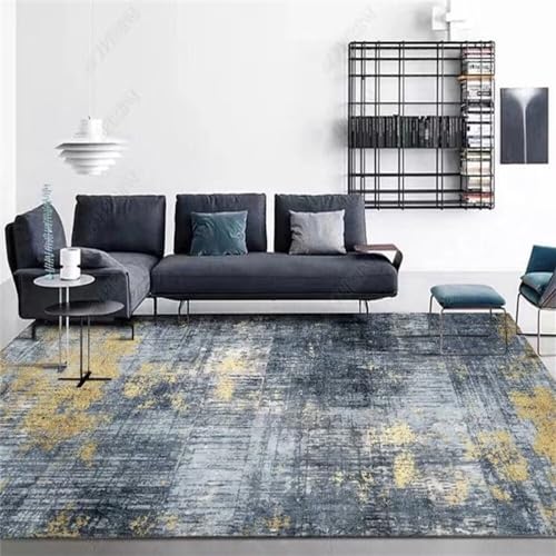 Tapis de créateur d'art gris-jaune 80X200CM résistant pour extérieur - 2