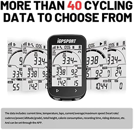 iGPSPORT GPS Bike Computer iGS50E Wireless Cycle Computer Waterproof Compatible Speed Cadence Heart rate Sensor (Not include Sensor