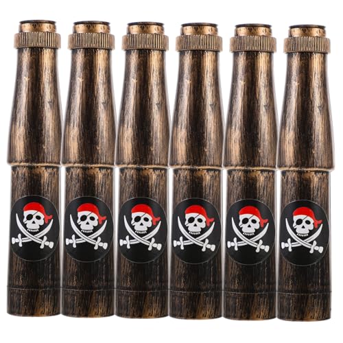 BESPORTBLE 6pcs Portable Pirate Monocular Telescope Retro Design for Pirate Parties Easy to Carry and Store for Birthdays Halloween and Festivals
