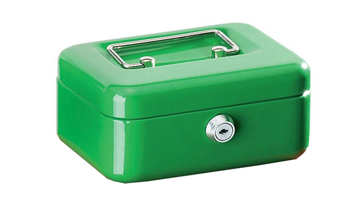 Alco-Albert 841-18 Cash Box, 195 x 145 x 80 mm, grün