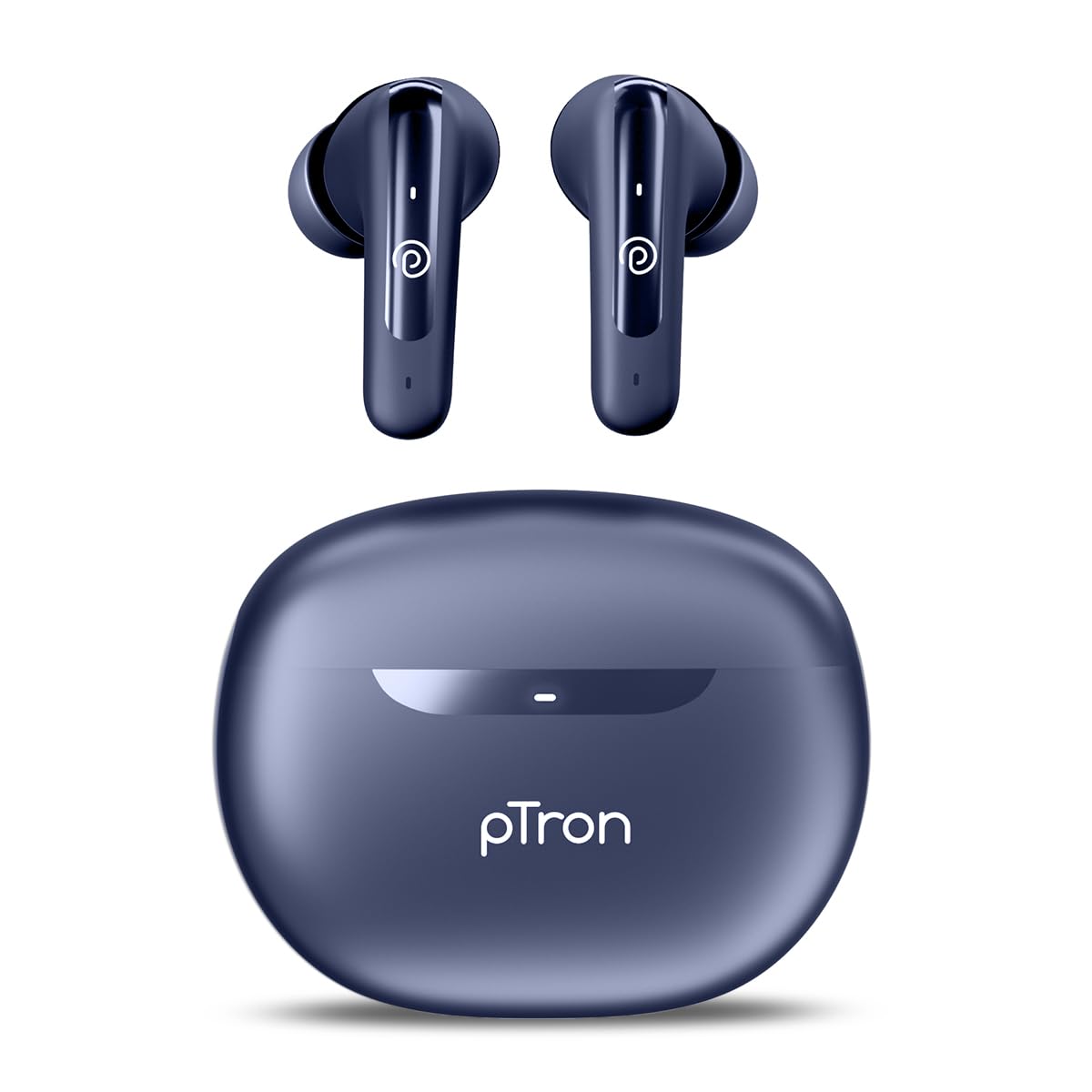 pTron Bassbuds Astra in-Ear TWS Earbuds w/Stereo Sound, 34Hrs Playtime, Stereo Calls, Custom EQ, Mobile App, BTv5.3 Headphones, Touch Control, Voice Assistant, Type C Charging & IPX4 (Navy Blue)-image-24