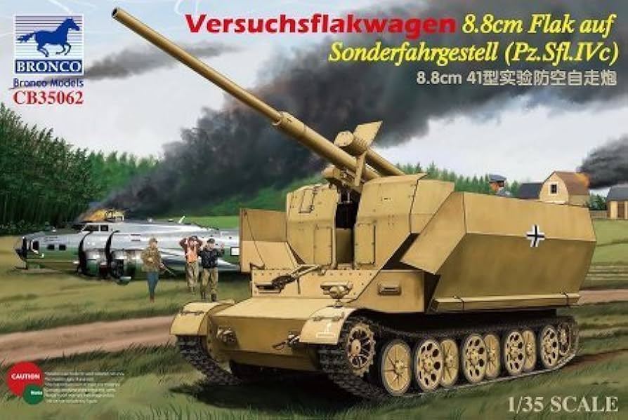 Amazon | Bronco Versuchsflakwagen 8.8cm Flak auf Sonderfahrgestell