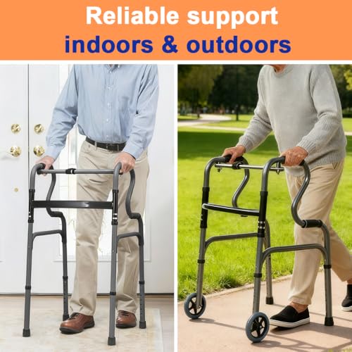 Image of HANNEA Walking Aid for Elderly Rehabilitation Walker with Wheels Assistive