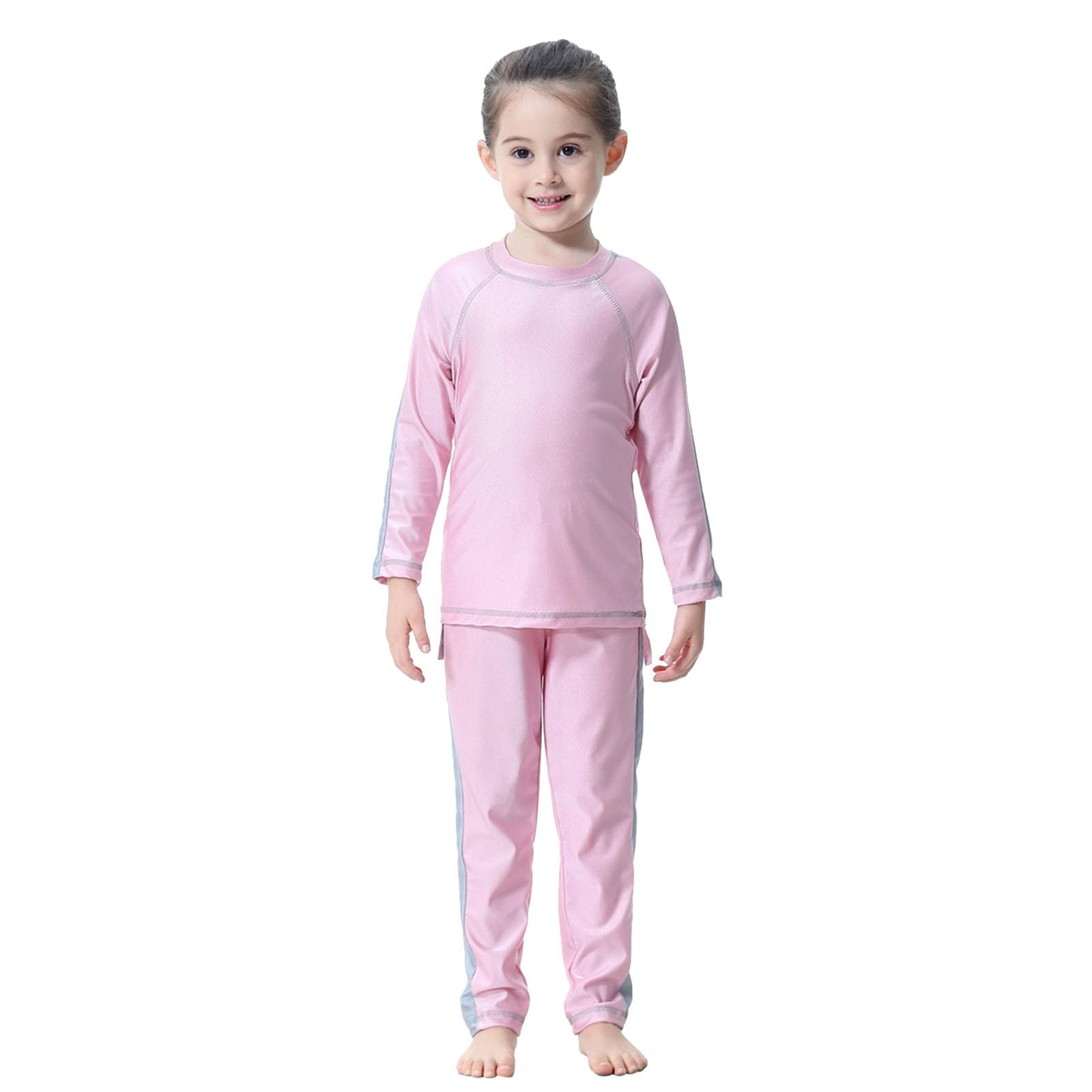 Bikini para niña adolescente con falda para niñas. Traje de baño con cobertura completa: camiseta de natación de manga larga y bañador para playa y piscina