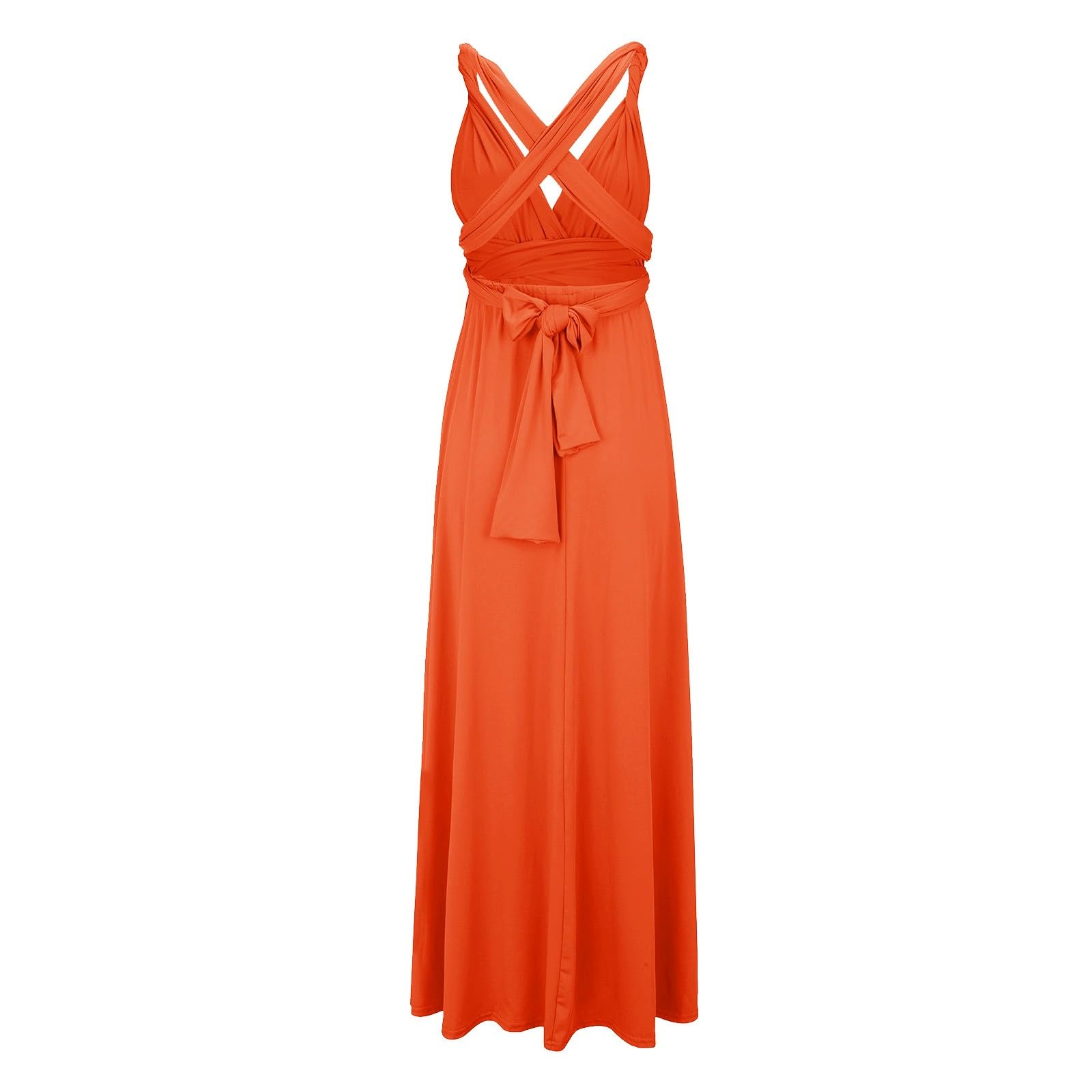 Robe élégante convertible multidirectionnelle pour demoiselle d'honneur - Robe d'invité de mariage pour femme - S XL